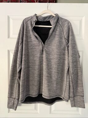 Volvo Men's Lightweight Gray Quarter-Zip Shirt Jacket